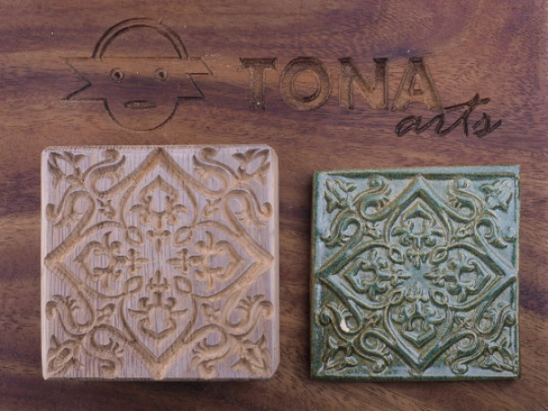 TILE-pat-128n 7 x 7 cm Stempel > Quadratische Stempel TONA arts