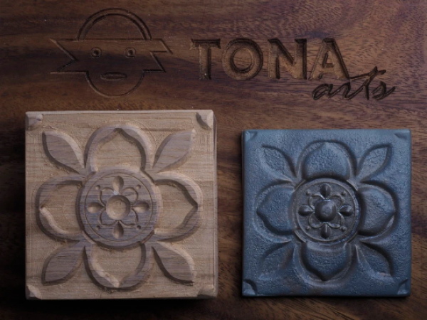 TILE-pat-53 7 x 7 cm Stempel > Quadratische Stempel TONA arts