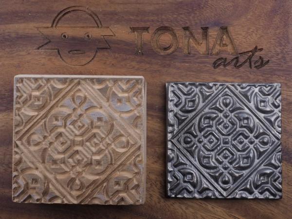 TILE-PAT-61 7 x 7 cm Stempel > Quadratische Stempel TONA arts