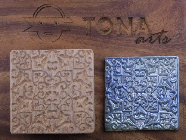 TILE-pat-67 7 x 7 cm Stempel > Quadratische Stempel TONA arts