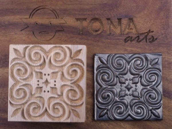 TILE-pat-84n 7 x 7 cm Stempel > Quadratische Stempel TONA arts