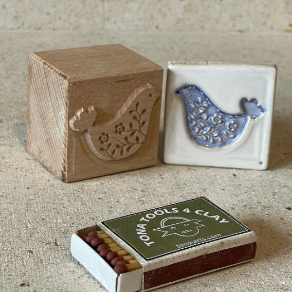 Vogel-Nordischer Stil -b13 7 x 7 cm Stempel > Motivstempel > Vögel TONA arts