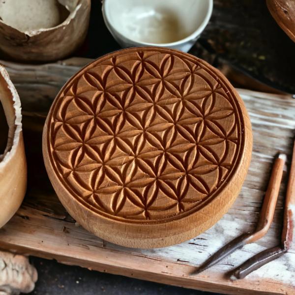 Mandala-Blume des Lebens - vertieft Runde Stempel TONA arts