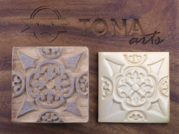 TILE-pat-129 7 x 7 cm Stempel > Quadratische Stempel TONA arts