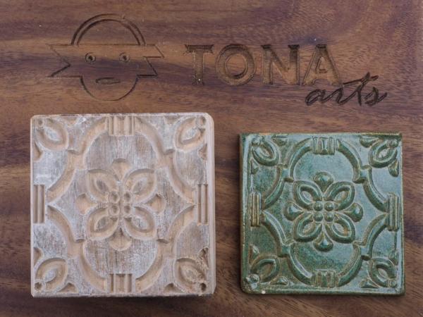 TILE-PAT-132n 7 x 7 cm Stempel > Quadratische Stempel TONA arts