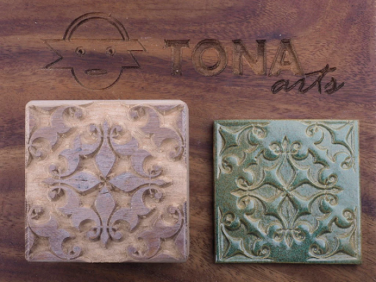 TILE-PAT-135 7 x 7 cm Stempel > Quadratische Stempel TONA arts
