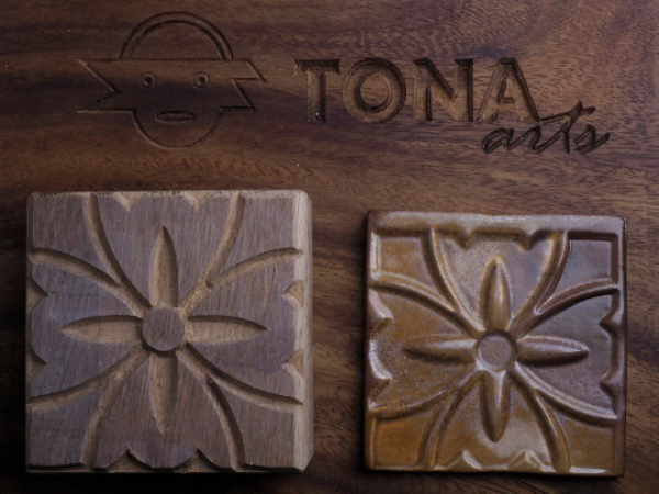 TILE-pat-43 7 x 7 cm Stempel > Quadratische Stempel TONA arts