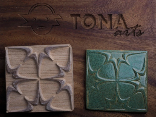 TILE-pat-44 7 x 7 cm Stempel > Quadratische Stempel TONA arts