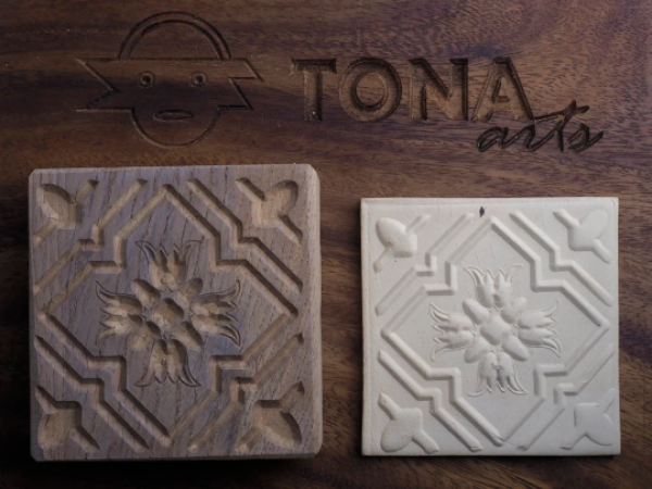 TILE-pat-47n 7 x 7 cm Stempel > Quadratische Stempel TONA arts