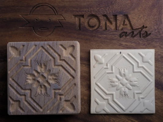 TILE-pat-47n 7 x 7 cm Stempel > Quadratische Stempel TONA arts