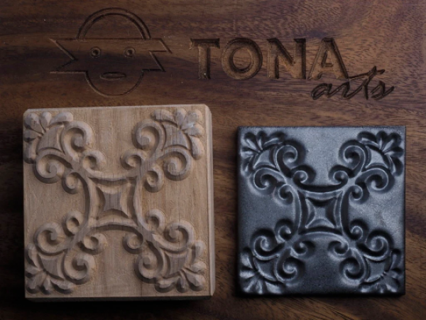 TILE-pat-49 7 x 7 cm Stempel > Quadratische Stempel TONA arts