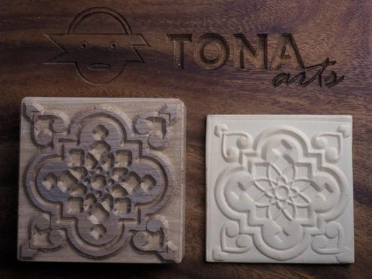TILE-PAT-50 7 x 7 cm Stempel > Quadratische Stempel TONA arts