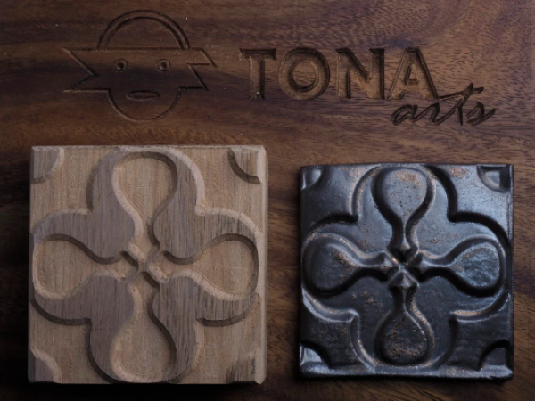 TILE-pat-52 7 x 7 cm Stempel > Quadratische Stempel TONA arts