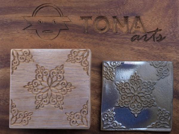 TILE-PAT-55n 7 x 7 cm Stempel > Quadratische Stempel TONA arts