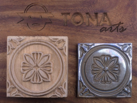 TILE-pat-57 7 x 7 cm Stempel > Quadratische Stempel TONA arts