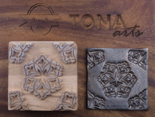 TILE-pat-59 7 x 7 cm Stempel > Quadratische Stempel TONA arts