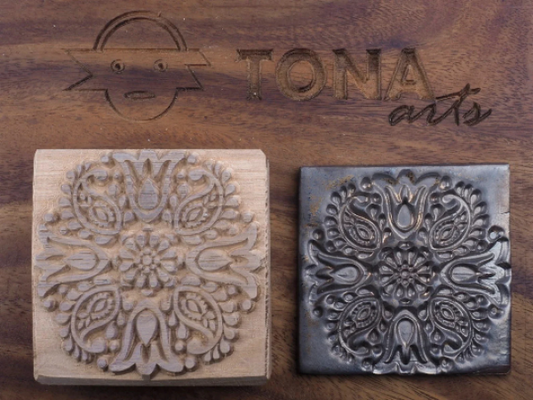 TILE-pat-60 7 x 7 cm Stempel > Quadratische Stempel TONA arts