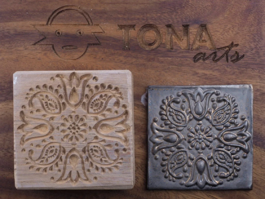 TILE-pat-60n 7 x 7 cm Stempel > Quadratische Stempel TONA arts