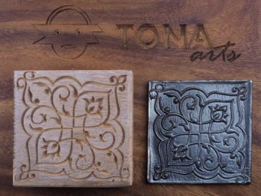TILE-PAT-62n 7 x 7 cm Stempel > Quadratische Stempel TONA arts