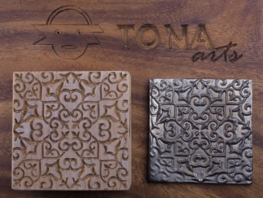 TILE-pat-67n 7 x 7 cm Stempel > Quadratische Stempel TONA arts