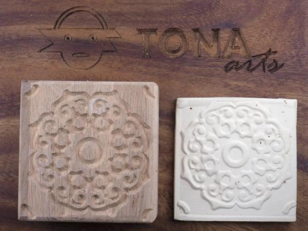 TILE-pat-69n 7 x 7 cm Stempel > Quadratische Stempel TONA arts