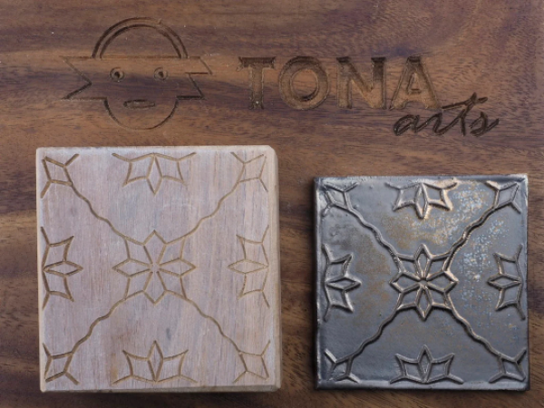 TILE-pat-75n 7 x 7 cm Stempel > Quadratische Stempel TONA arts