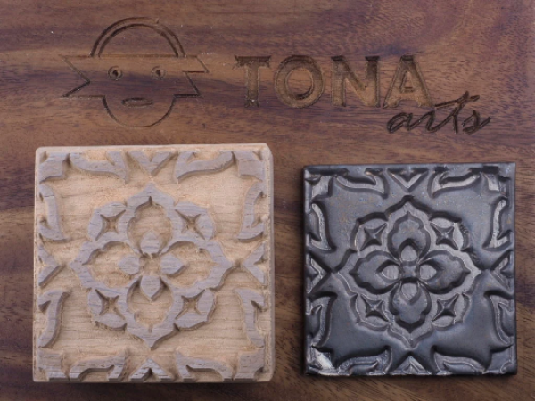 TILE-PAT-76 7 x 7 cm Stempel > Quadratische Stempel TONA arts