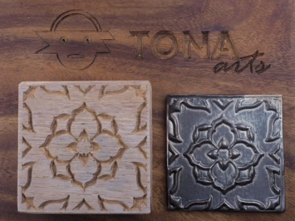 TILE-PAT-76n 7 x 7 cm Stempel > Quadratische Stempel TONA arts