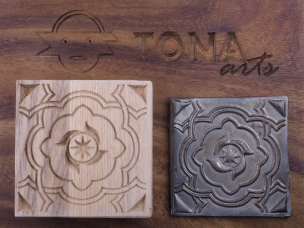 TILE-pat-77n 7 x 7 cm Stempel > Quadratische Stempel TONA arts