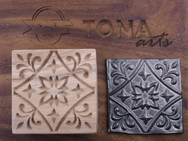 TILE-PAT-78n 7 x 7 cm Stempel > Quadratische Stempel TONA arts