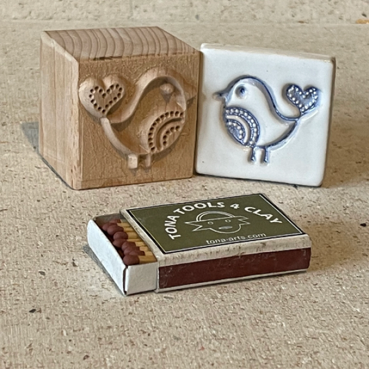 Vogel-Nordischer Stil -b6 7 x 7 cm Stempel > Motivstempel > Vögel TONA arts