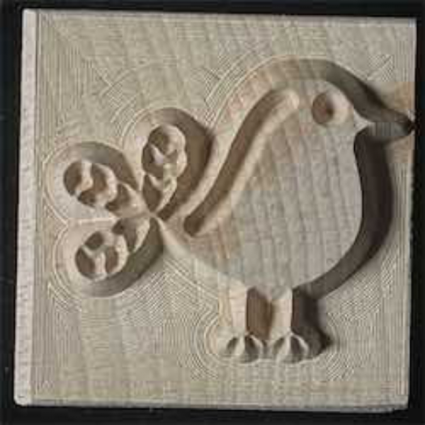 Vogel-Nordischer Stil -b9 7 x 7 cm Stempel > Motivstempel > Vögel TONA arts