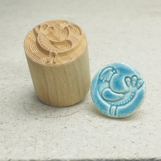 Vogel-Nordischer Stil -2 Runde Stempel TONA arts