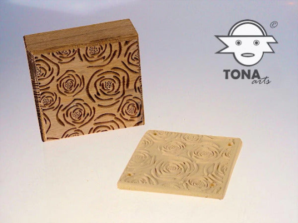 Endlos-Rosenblüten - invers SL69N Stempel > Quadratische Stempel > Quadratische Endlosstempel TONA arts