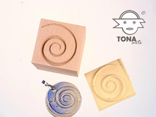 Spirale-15 7 x 7 cm Stempel > Motivstempel > Spiralen TONA arts